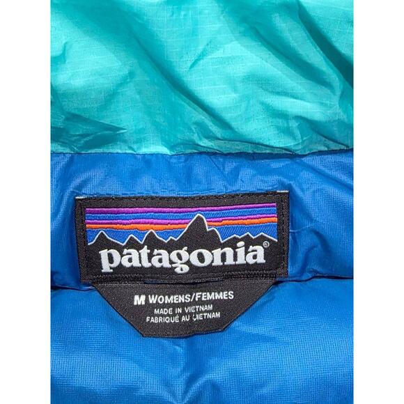 Patagonia Down Sweater Puffer Vest Full Zip Quilted Blue Medium A004000 - Picture 6 of 12